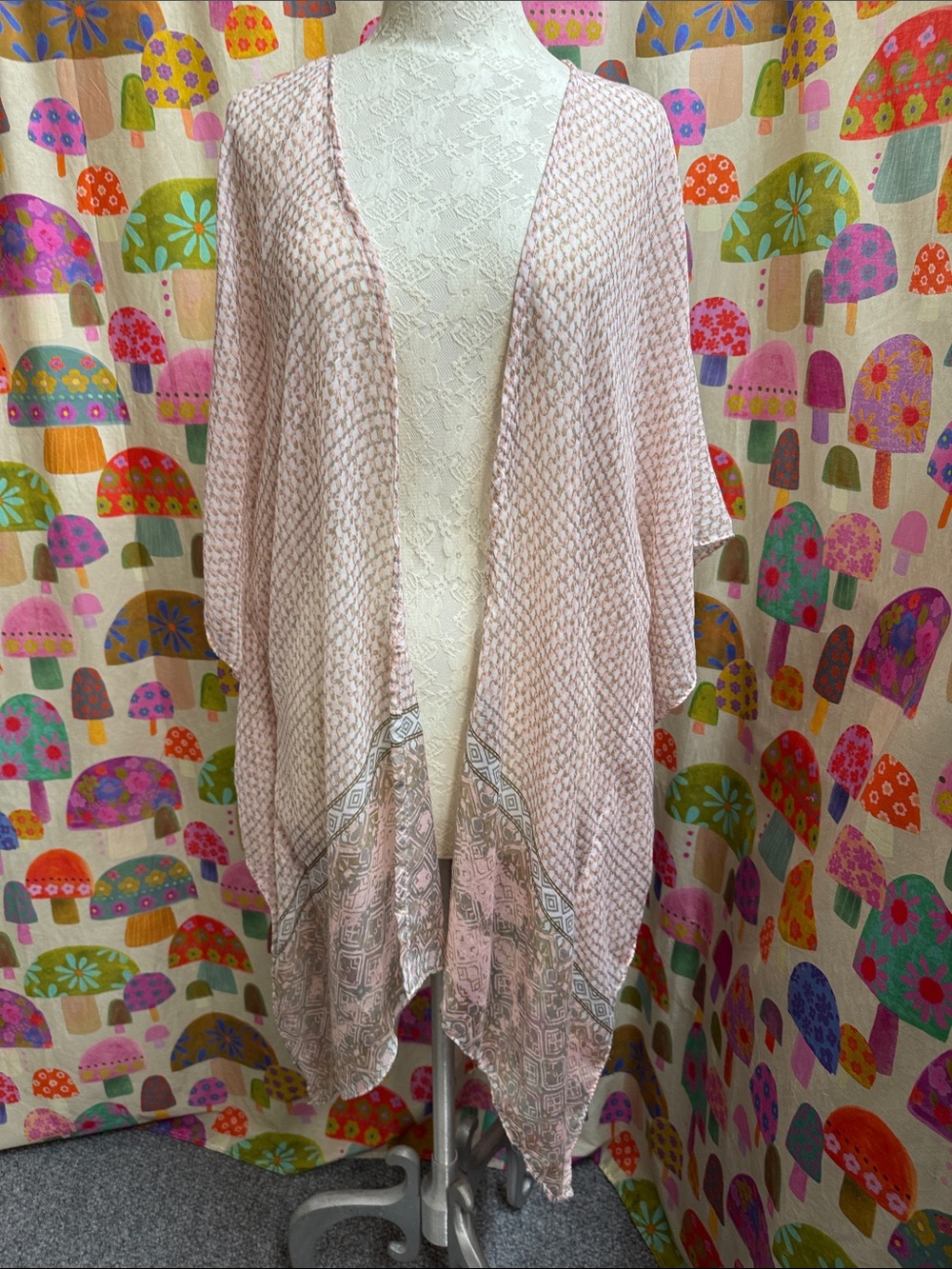 Raj 100% Cotton Open Front Topper. O/S